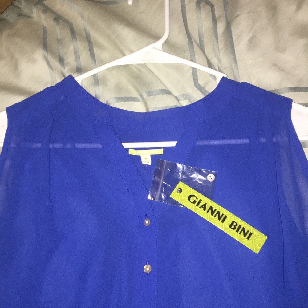 Gianni Bini M NWT high low sleeveless blouse - Picture 3 of 5